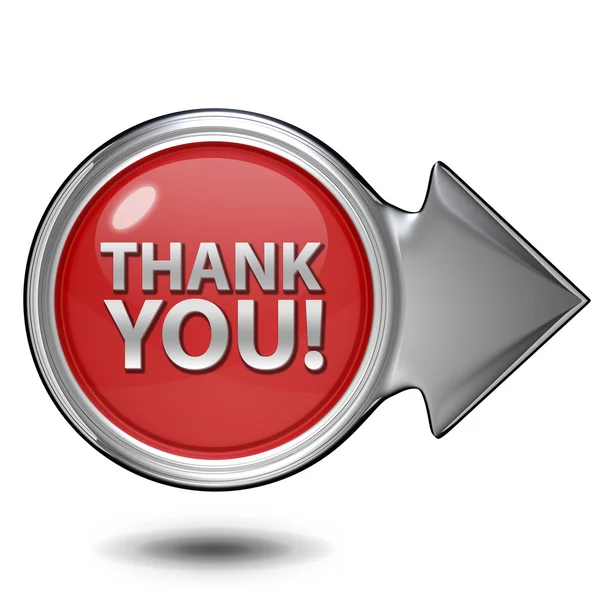 Thank you circular icon on white background — Stock Photo, Image