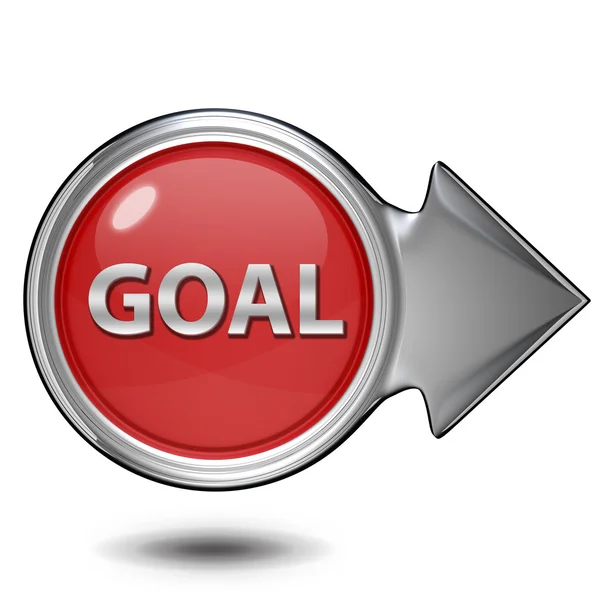 Goal circular icon on white background — Stock Photo, Image