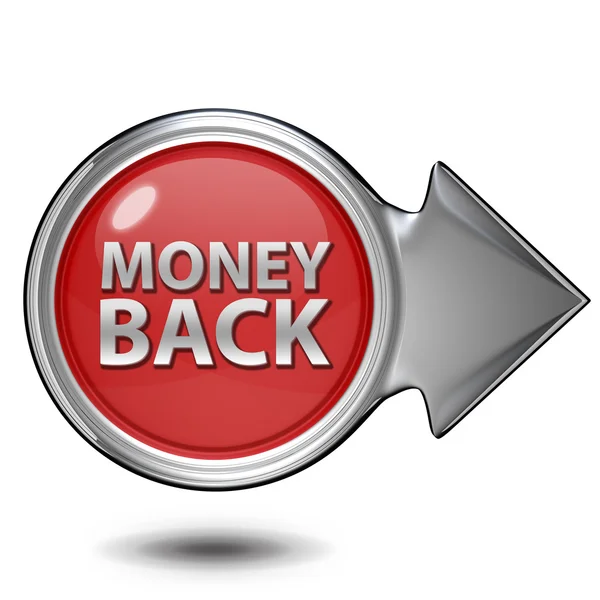 Money back circular icon on white background — Stock Photo, Image