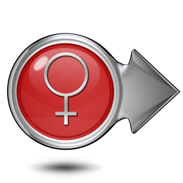 Weibliches rundes Symbol auf weißem Hintergrund — Stockfoto