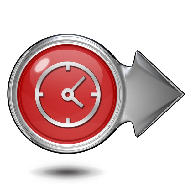 Relógio ícone circular no fundo branco — Fotografia de Stock