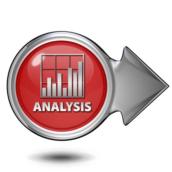 Data analysis kulatá ikona na bílém pozadí — Stock fotografie