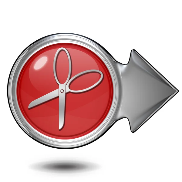Olló kör alakú ikon fehér háttér — Stock Fotó