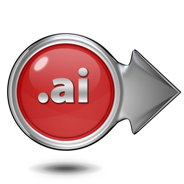 .ai circular icon on white background — Stock Photo, Image