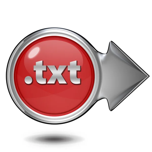 .txt circular icon on white background — Stock Photo, Image