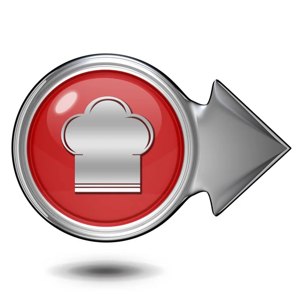 Chef circular icon on white background — Stock Photo, Image