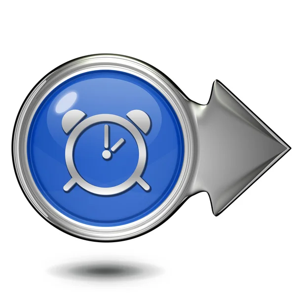 Ícone circular de alarme no fundo branco — Fotografia de Stock