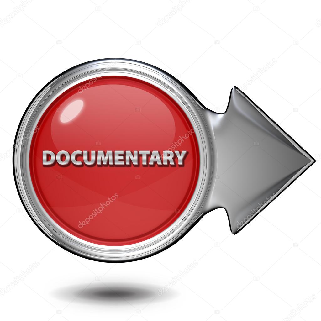 Documentary circular icon on white background