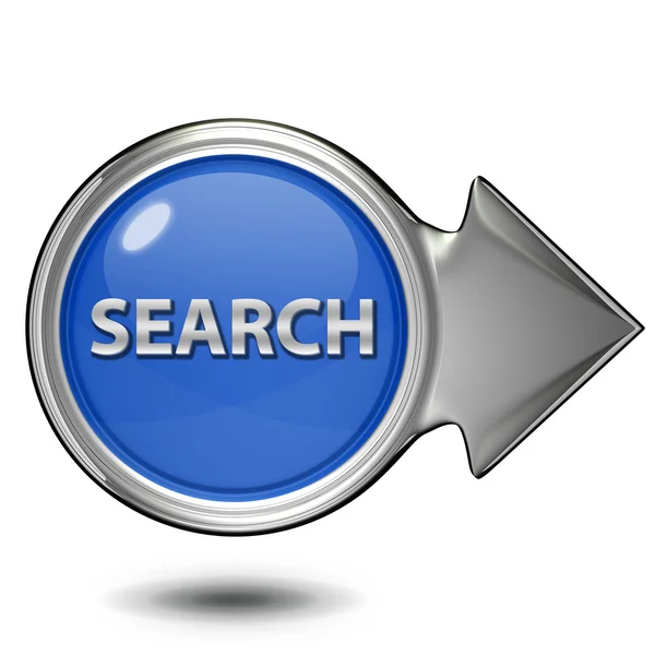 Search circular icon on white background — Stock Photo, Image