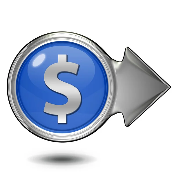 Geld kreisförmiges Symbol auf weißem Hintergrund — Stockfoto