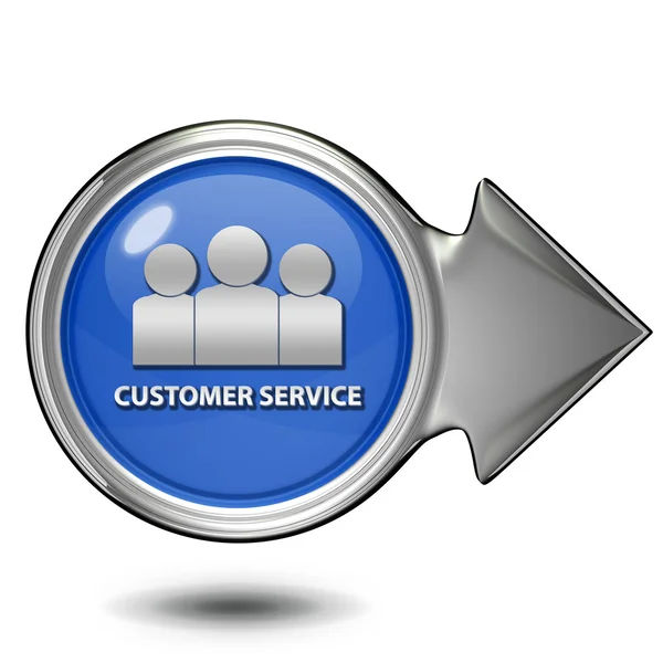 Customer service circular icon on white background — Stock Photo, Image