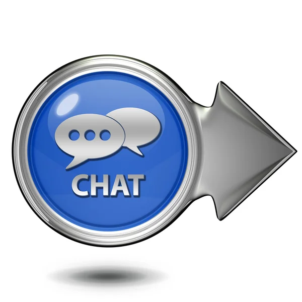 Chat circular icon on white background — Stock Photo, Image