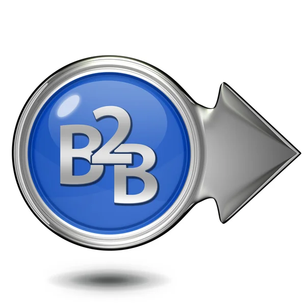 Круговая иконка B2B на белом фоне — стоковое фото