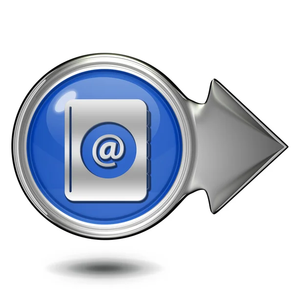 Email circular icon on white background — Stock Photo, Image