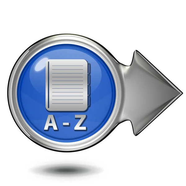 A-Z circular icon on white background — Stock Photo, Image