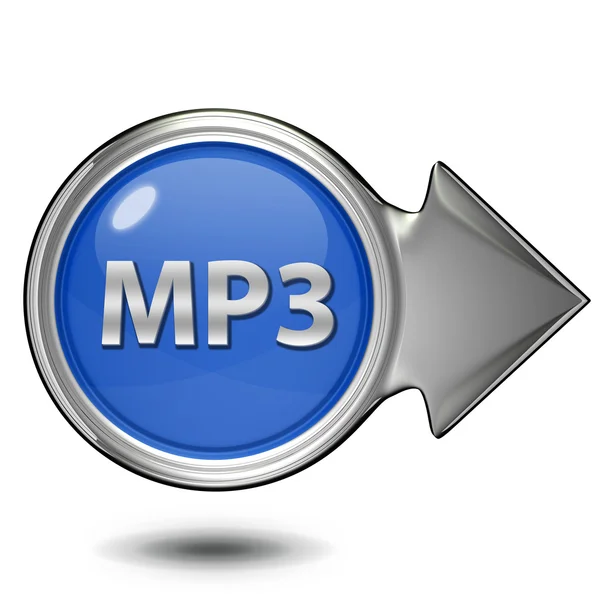 Icono circular MP3 sobre fondo blanco —  Fotos de Stock