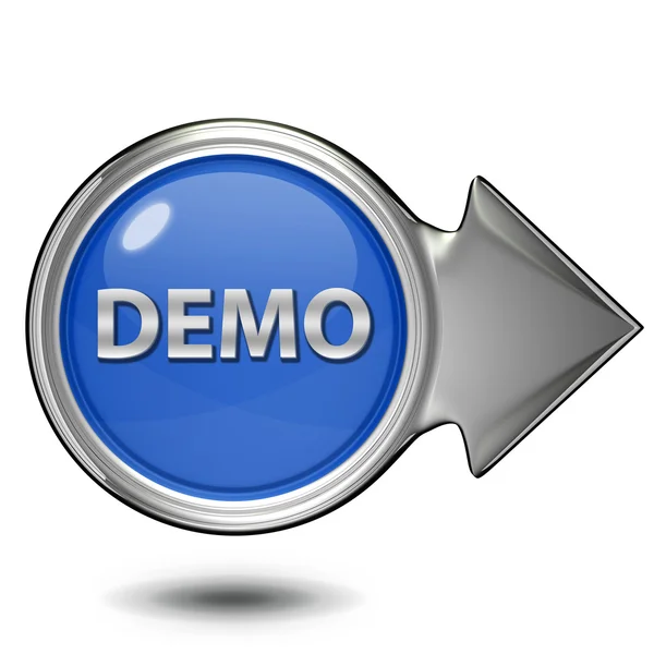Demo circular icon on white background — Stock Photo, Image