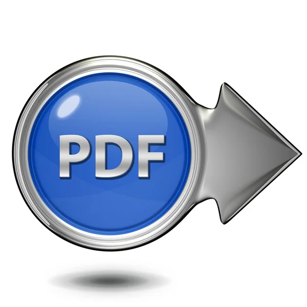 Pdf kreisförmiges Symbol auf weißem Hintergrund — Stockfoto