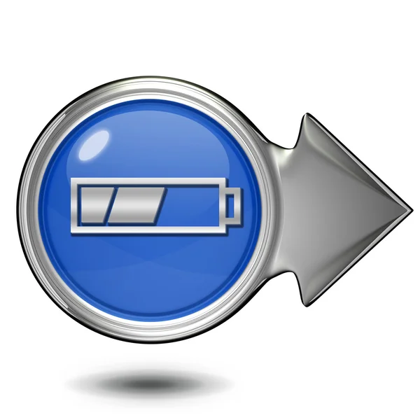 Icono circular de la batería sobre fondo blanco —  Fotos de Stock