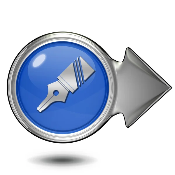 Pen circular icon on white background — Stock Photo, Image