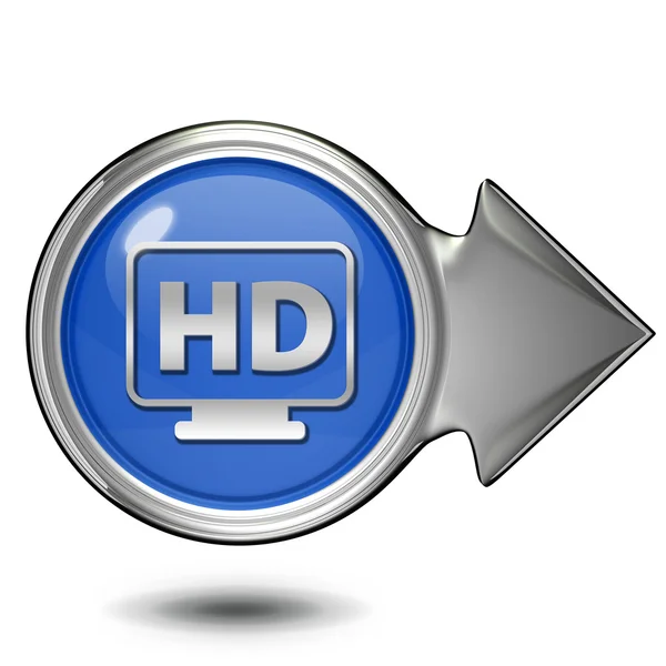 Icône circulaire HD sur fond blanc — Photo