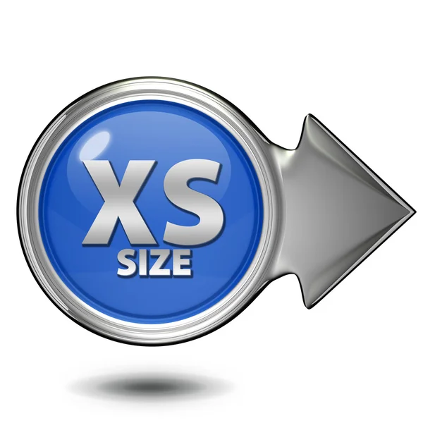 Круглая иконка XS размера на белом фоне — стоковое фото