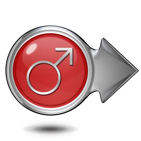 Male circular icon on white background — Stock Photo, Image