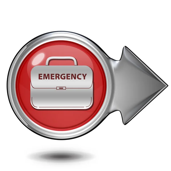 Emergency circular icon on white background — Stock Photo, Image