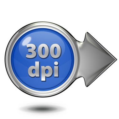 Beyaz arka plan üzerinde 300 dpi dairesel simgesi