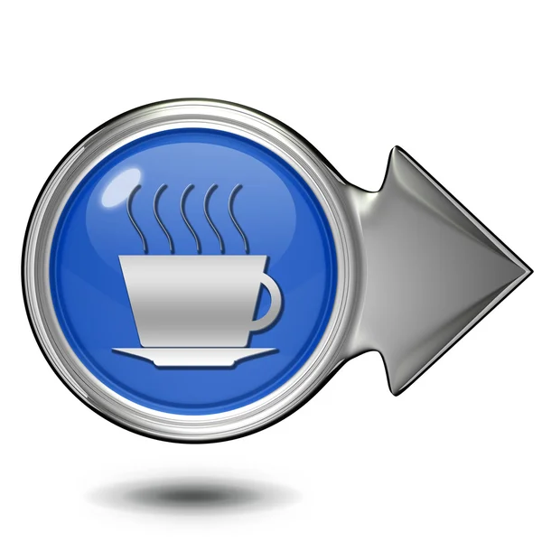 Koffie circulaire pictogram op witte achtergrond — Stockfoto