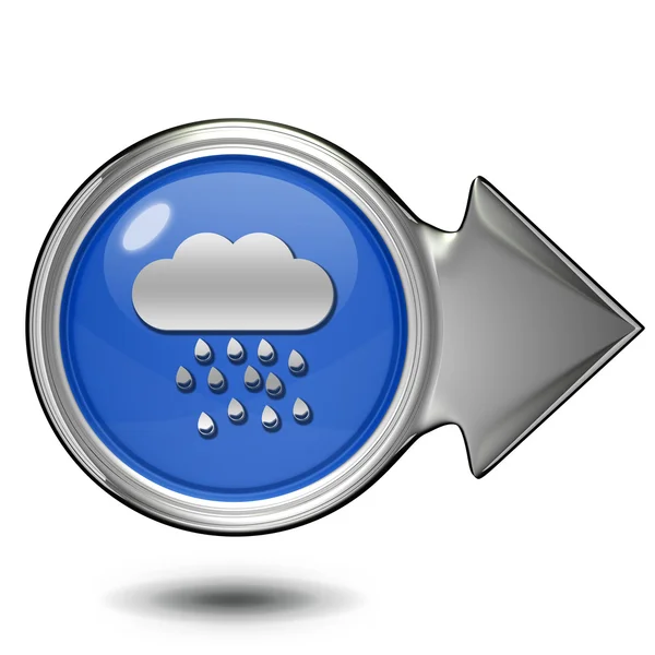 Rain circular icon on white background — Stock Photo, Image