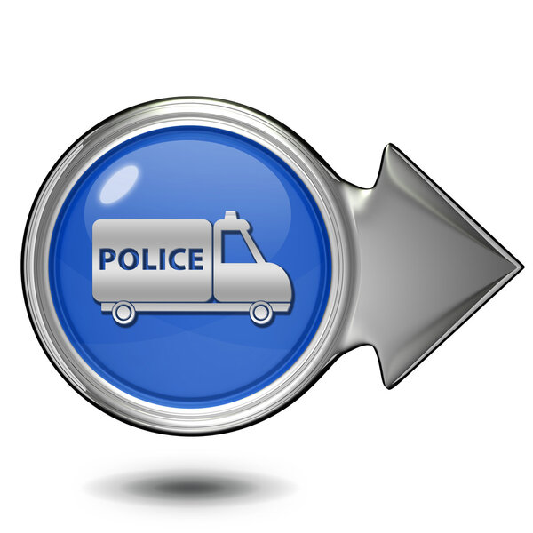 Круговая иконка полиции на белом фоне
