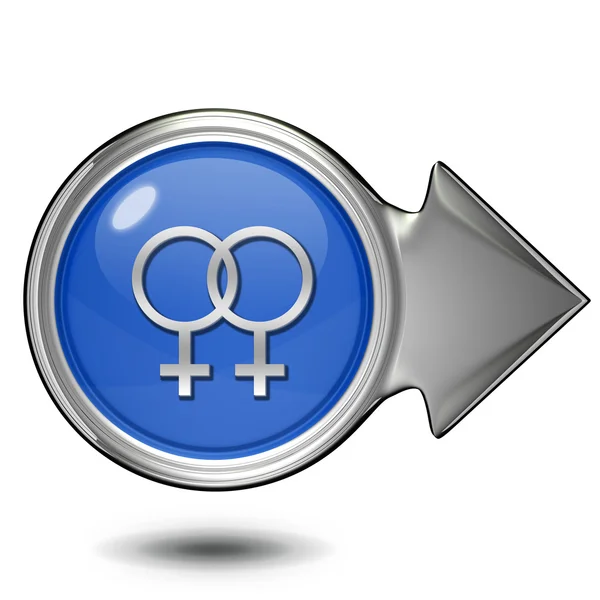 Lesbian circular icon on white background — Stock Photo, Image