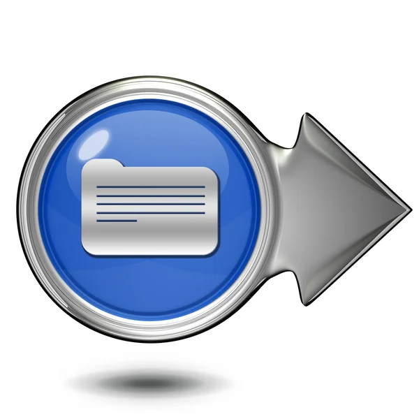 Folder circular icon on white background — Stock Photo, Image
