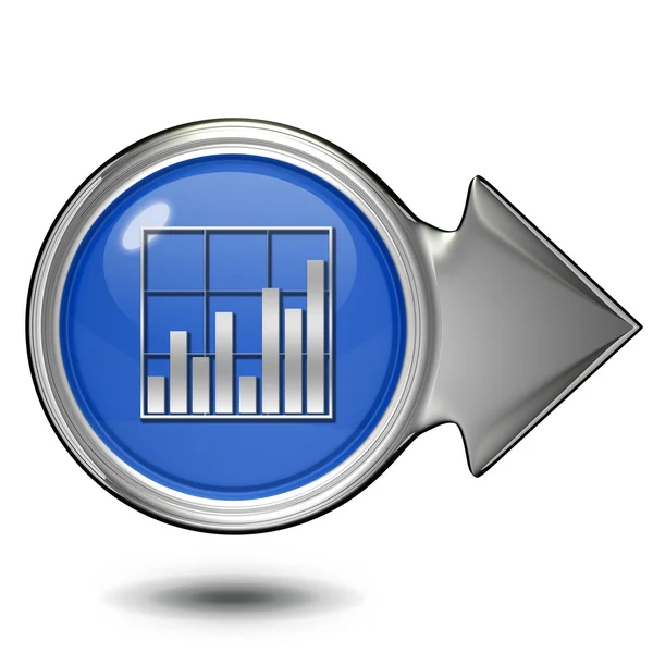 Kreisförmiges Symbol für Datenanalyse auf weißem Hintergrund — Stockfoto