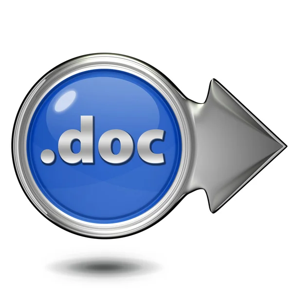 .ícone circular doc no fundo branco — Fotografia de Stock