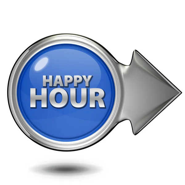 Happy hour ícone circular no fundo branco — Fotografia de Stock