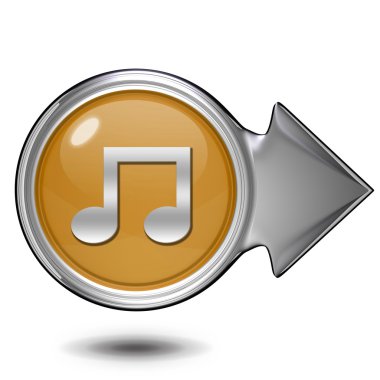 Beyaz arka planda müzik dairesel simgesi