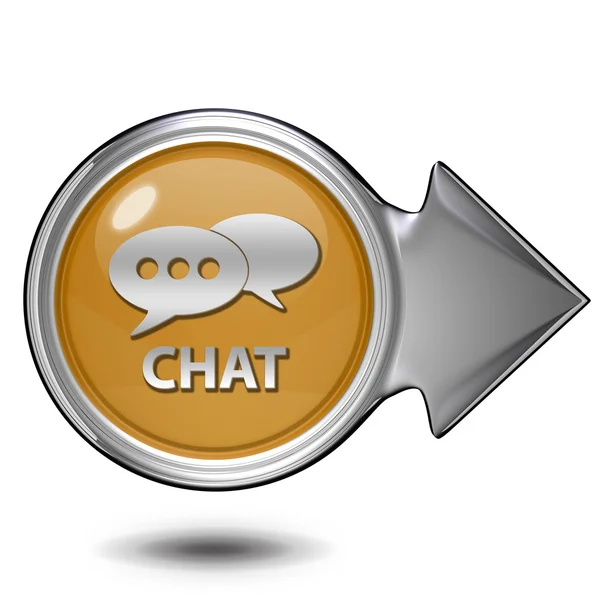 Chat icona circolare su sfondo bianco — Foto Stock