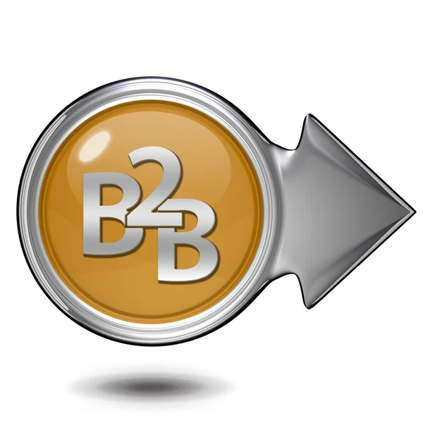 Круговая иконка B2B на белом фоне — стоковое фото