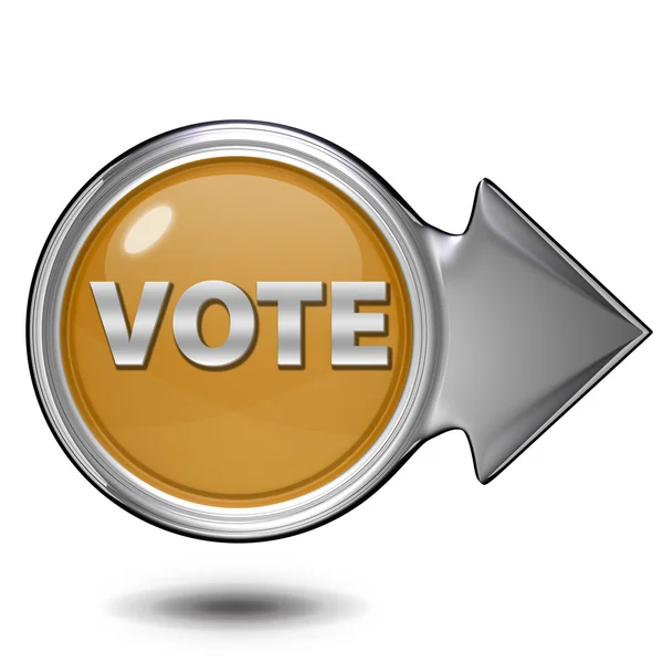 Szavazás kör alakú ikon fehér háttér — Stock Fotó