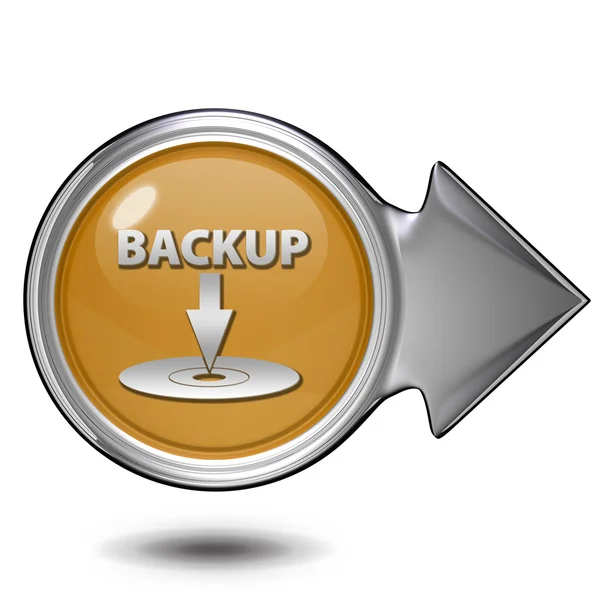 Backup kreisförmiges Symbol auf weißem Hintergrund — Stockfoto