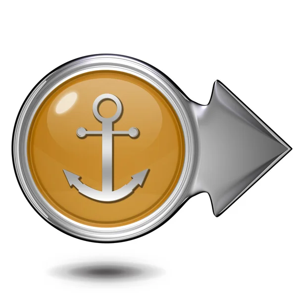 Anchor circular icon on white background — Stock Photo, Image