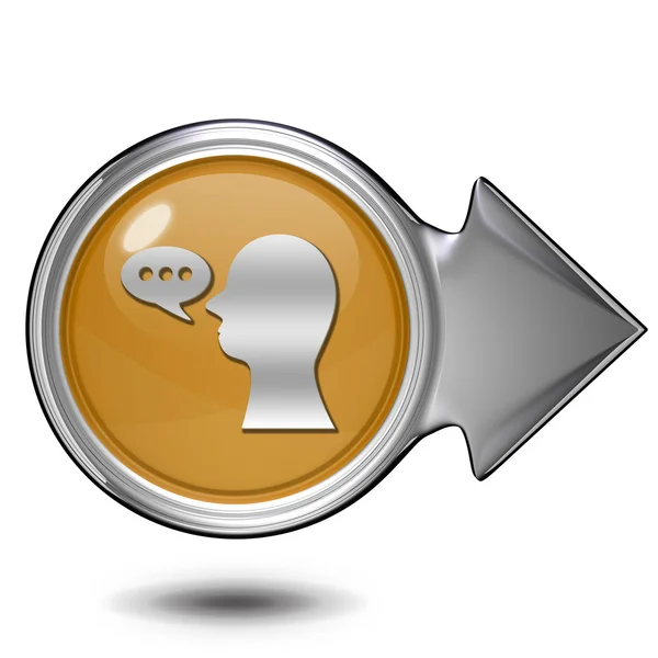 Talk circular icon on white background — Stock Photo, Image