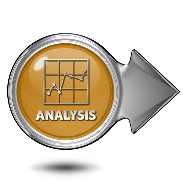 Icono circular de análisis de datos sobre fondo blanco —  Fotos de Stock