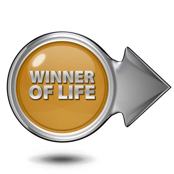 Winner of life circular icon on white background — Stock Photo, Image