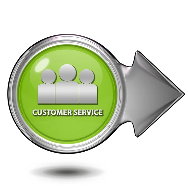 Customer service circular icon on white background — Stock Photo, Image