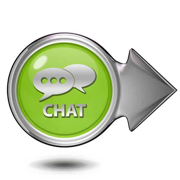 Icono circular de chat sobre fondo blanco — Foto de Stock