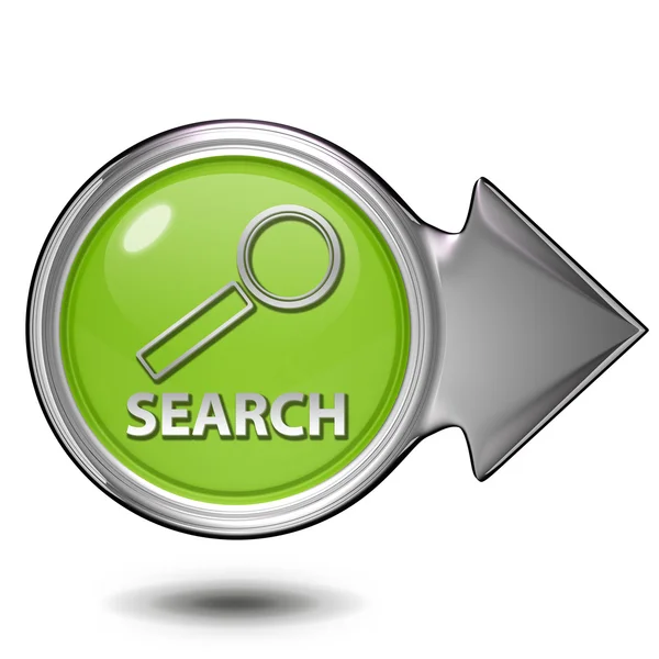 Search circular icon on white background — Stock Photo, Image