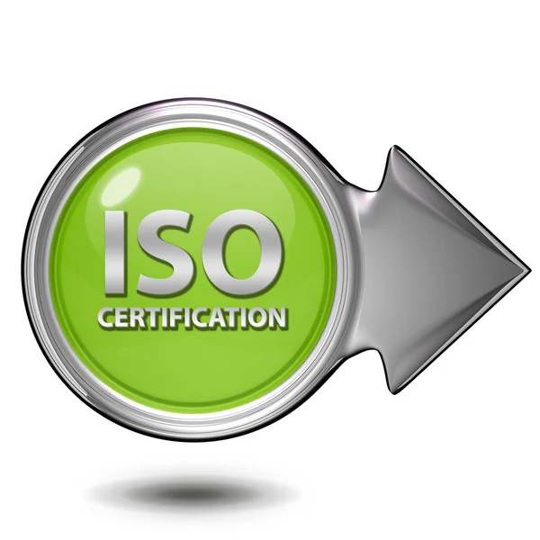 Iso certification circular icon on white background — Stock Photo, Image